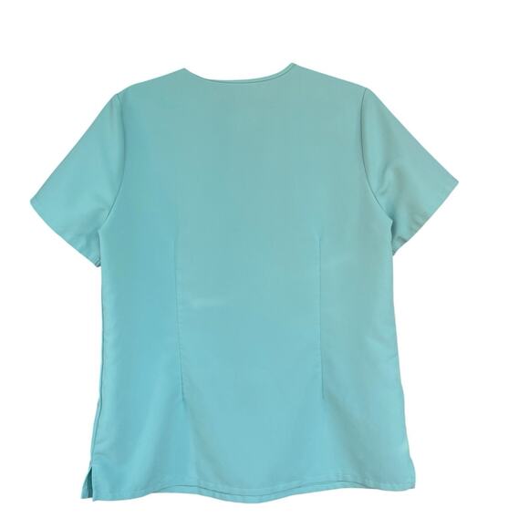 Figs Womens Catarina One Pocket Scrub Top Medium Blue Nursing Medical ER - Picture 2 of 12